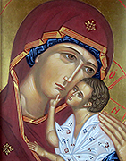 Madre di Dio di Yaroslav (particolare volti)